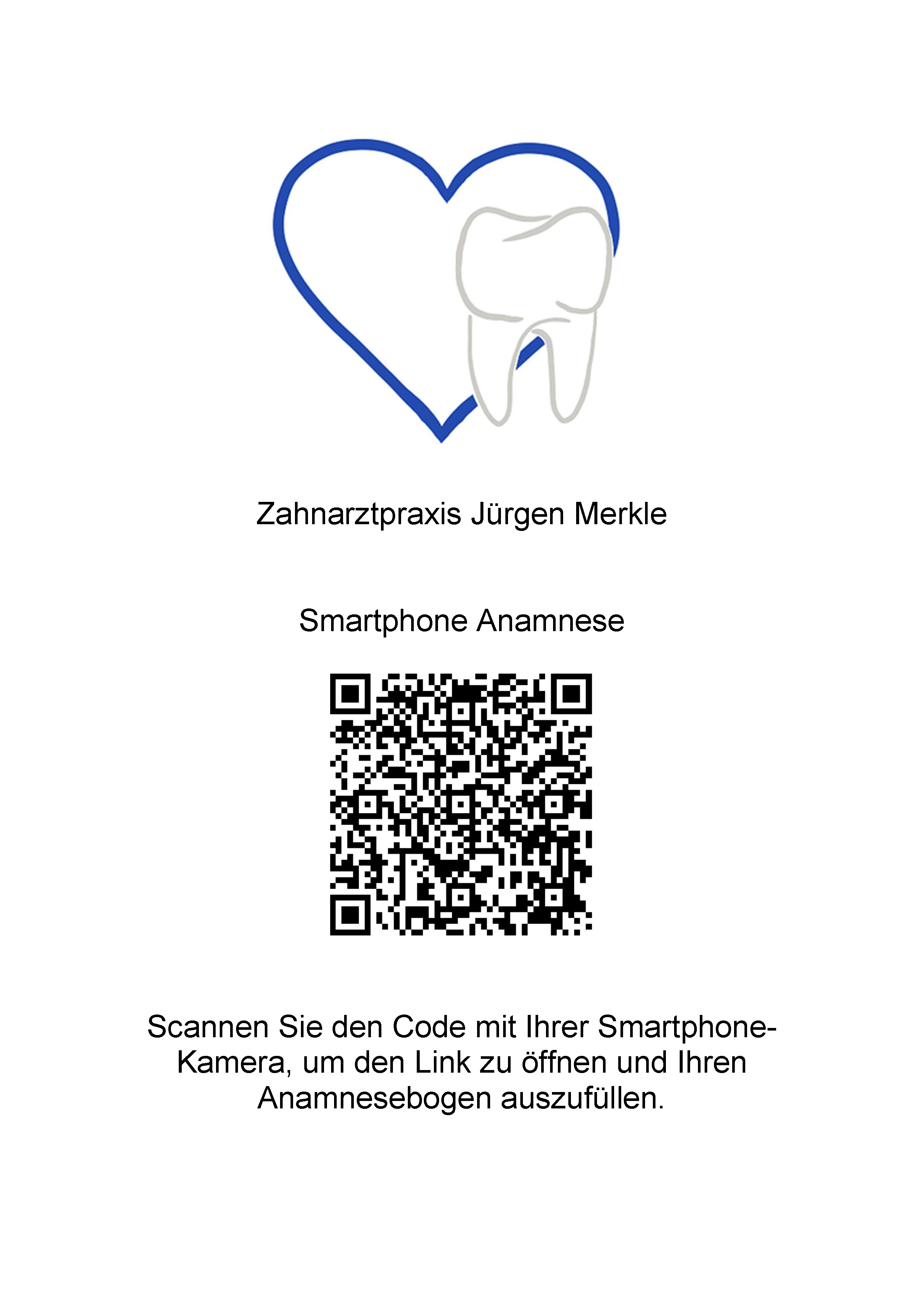 Online Anamnesebogen für ihren nächsten Zahnarztbesuch bei Jürgen Merkle Mannheim Anamnesebogen